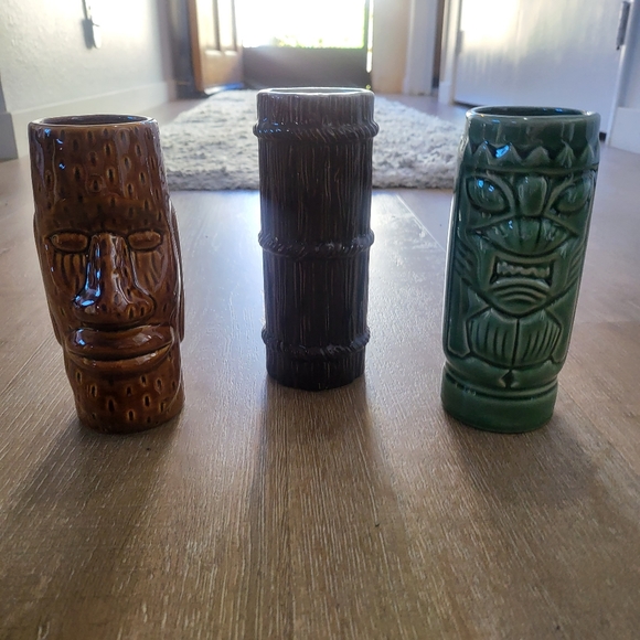 Vintage Set of 3 Tiki Mugs - Picture 10 of 13